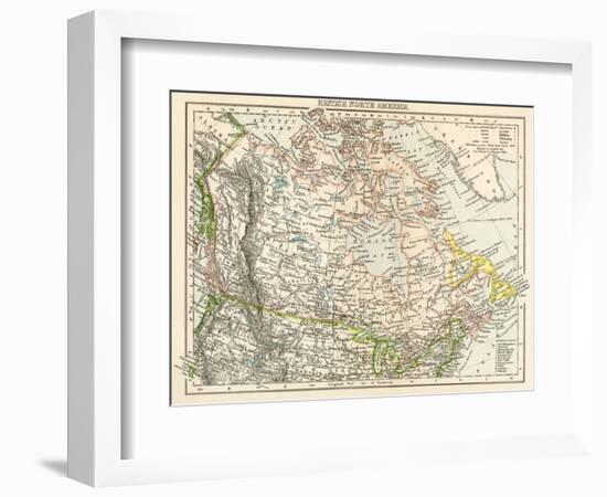 Map of British North America, or the Dominion of Canada, 1870s-null-Framed Giclee Print