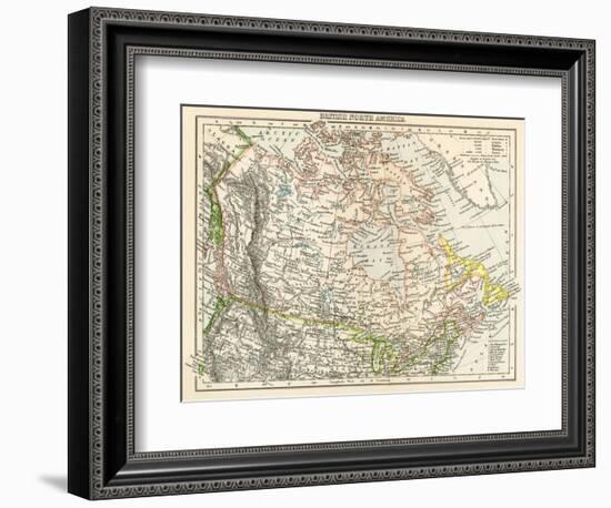 Map of British North America, or the Dominion of Canada, 1870s-null-Framed Giclee Print