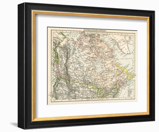 Map of British North America, or the Dominion of Canada, 1870s-null-Framed Giclee Print