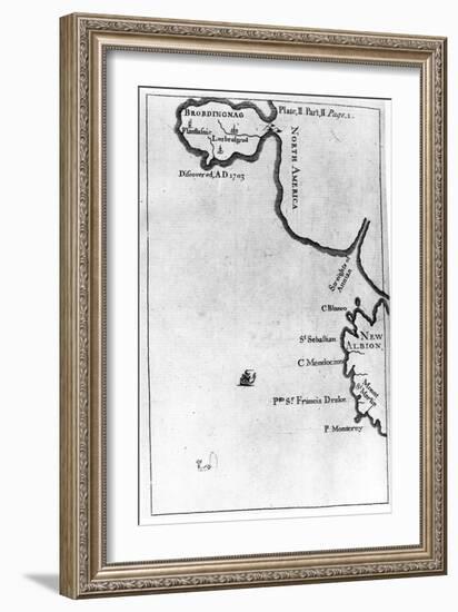 Map of Brobdingnag-English School-Framed Giclee Print