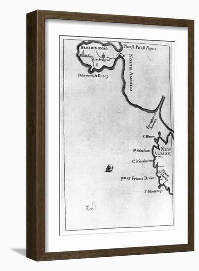 Map of Brobdingnag-English School-Framed Giclee Print