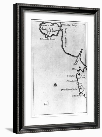 Map of Brobdingnag-English School-Framed Giclee Print