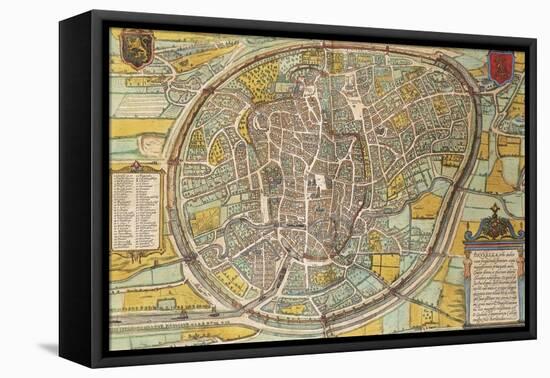 Map of Bruxelles from Civitates Orbis Terrarum-null-Framed Premier Image Canvas