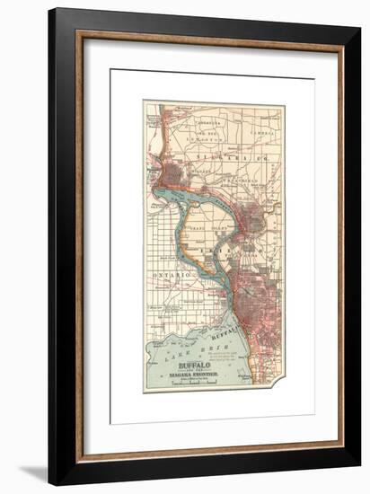 Map of Buffalo and the Niagara Frontier (C.1900)-Encyclopaedia Britannica-Framed Giclee Print