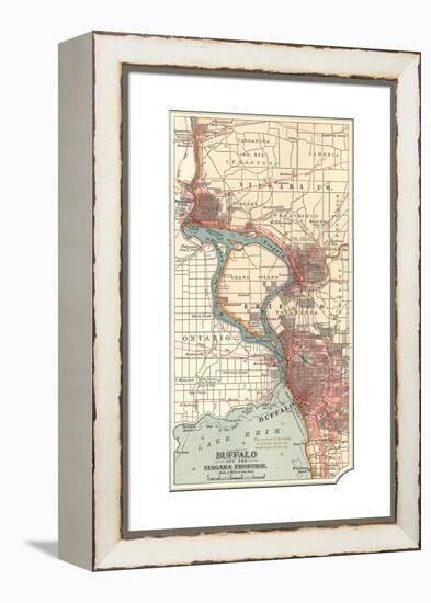 Map of Buffalo and the Niagara Frontier (C.1900)-Encyclopaedia Britannica-Framed Premier Image Canvas