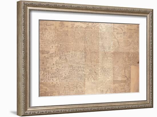 Map of Cairo, a Bird'S-Eye View, 1549-null-Framed Giclee Print