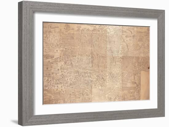 Map of Cairo, a Bird'S-Eye View, 1549-null-Framed Giclee Print