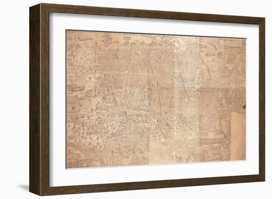 Map of Cairo, a Bird'S-Eye View, 1549-null-Framed Giclee Print