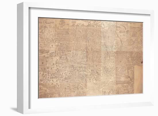 Map of Cairo, a Bird'S-Eye View, 1549-null-Framed Giclee Print