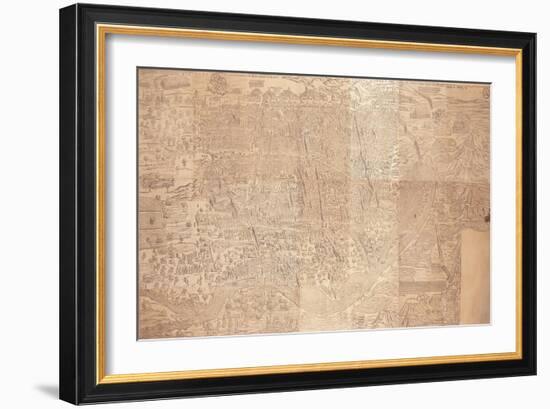 Map of Cairo, a Bird'S-Eye View, 1549-null-Framed Giclee Print