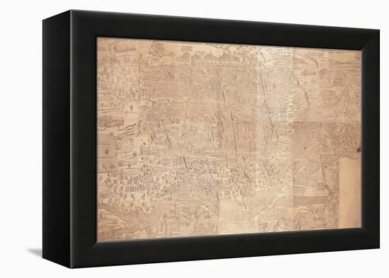 Map of Cairo, a Bird'S-Eye View, 1549-null-Framed Premier Image Canvas