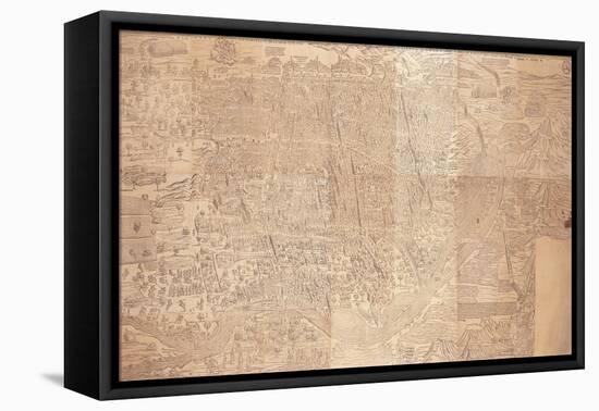 Map of Cairo, a Bird'S-Eye View, 1549-null-Framed Premier Image Canvas