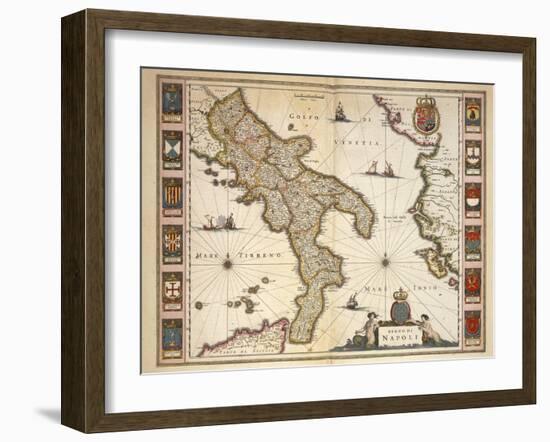 Map of Calabria Region-Joan Blaeu-Framed Giclee Print