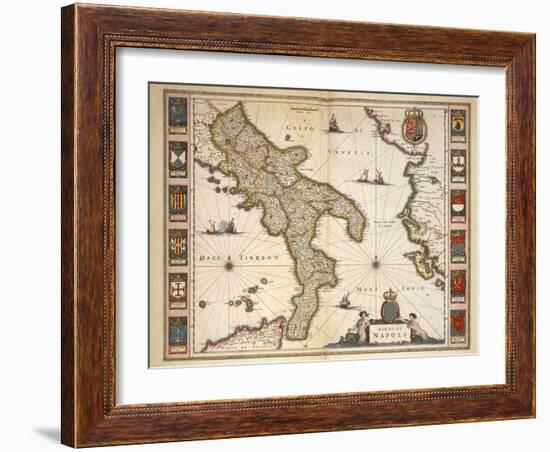 Map of Calabria Region-Joan Blaeu-Framed Giclee Print