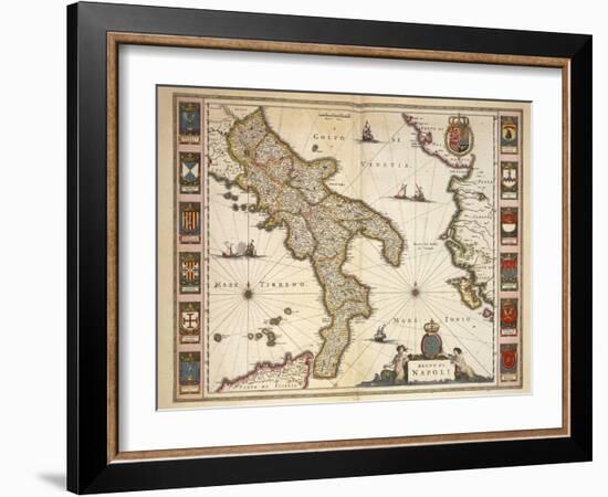 Map of Calabria Region-Joan Blaeu-Framed Giclee Print