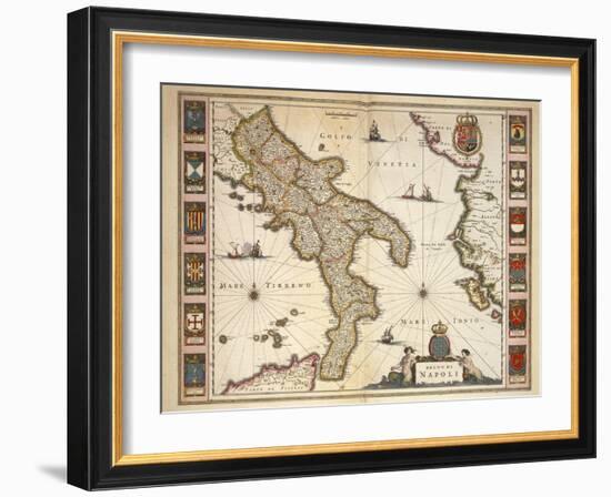 Map of Calabria Region-Joan Blaeu-Framed Giclee Print