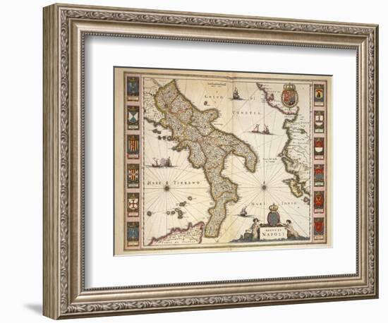 Map of Calabria Region-Joan Blaeu-Framed Giclee Print