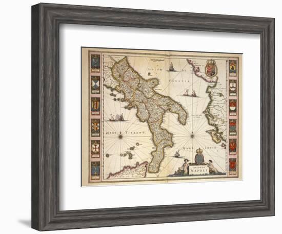 Map of Calabria Region-Joan Blaeu-Framed Giclee Print