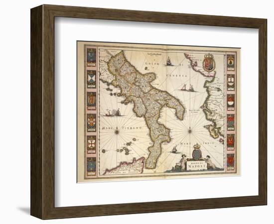 Map of Calabria Region-Joan Blaeu-Framed Giclee Print