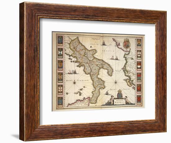 Map of Calabria Region-Joan Blaeu-Framed Giclee Print