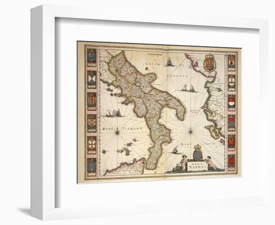 Map of Calabria Region-Joan Blaeu-Framed Giclee Print