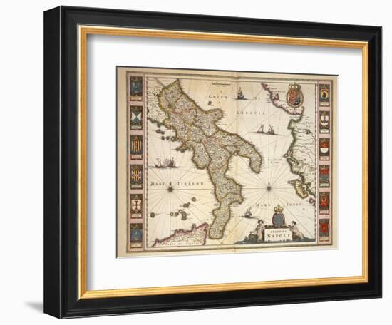 Map of Calabria Region-Joan Blaeu-Framed Giclee Print