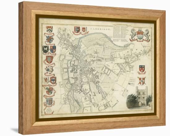 Map of Cambridge-null-Framed Stretched Canvas