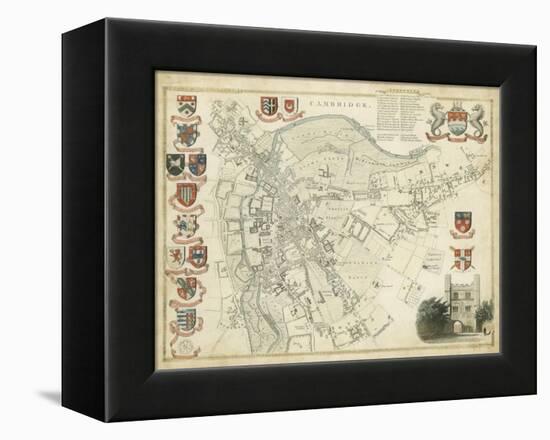 Map of Cambridge-null-Framed Stretched Canvas