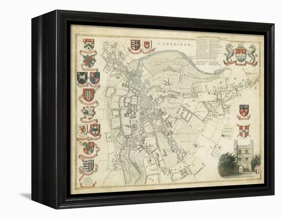 Map of Cambridge-null-Framed Stretched Canvas