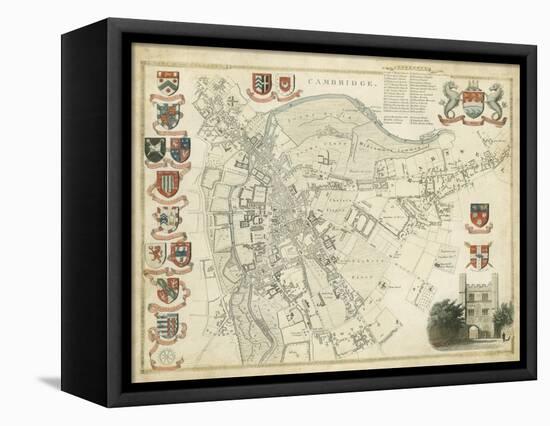 Map of Cambridge-null-Framed Stretched Canvas