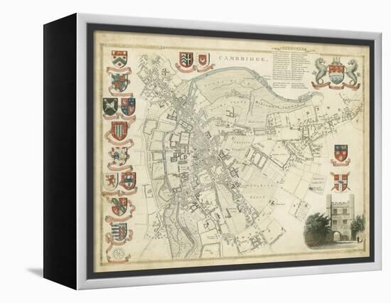 Map of Cambridge-null-Framed Stretched Canvas