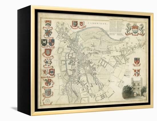 Map of Cambridge-null-Framed Stretched Canvas