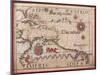 Map of Caribbean, Antilles and Northern South America-Diego Homen-Mounted Giclee Print