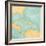 Map Of Caribbean - Costa Rica (Vintage Series)-Tindo-Framed Art Print