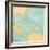 Map Of Caribbean - Costa Rica (Vintage Series)-Tindo-Framed Premium Giclee Print