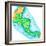 Map of Central America-Jennifer Thermes-Framed Photographic Print