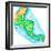 Map of Central America-Jennifer Thermes-Framed Photographic Print