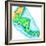 Map of Central America-Jennifer Thermes-Framed Photographic Print