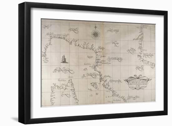 Map of Central-Northern Italy from the Maritime Encyclopedia Dell'Arcano Del Mare-null-Framed Giclee Print