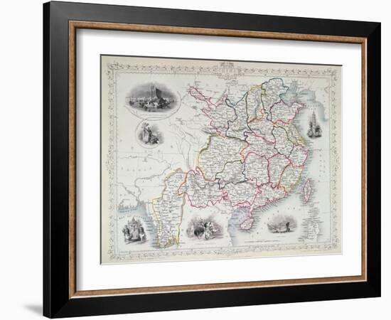 Map of China and Birmah, 1851-John Rapkin-Framed Giclee Print