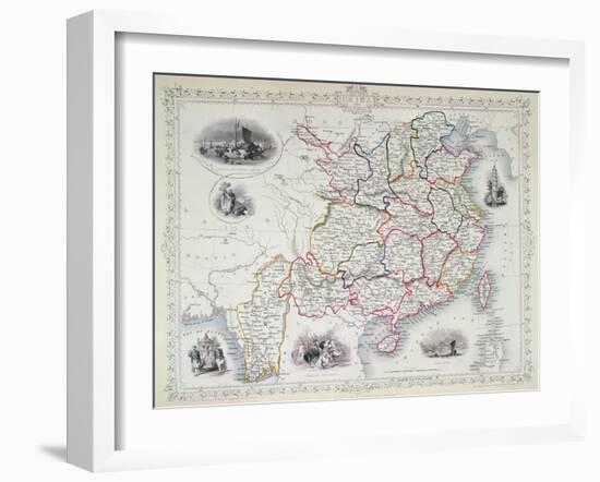 Map of China and Birmah, 1851-John Rapkin-Framed Giclee Print