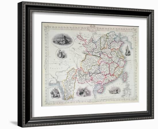 Map of China and Birmah, 1851-John Rapkin-Framed Giclee Print