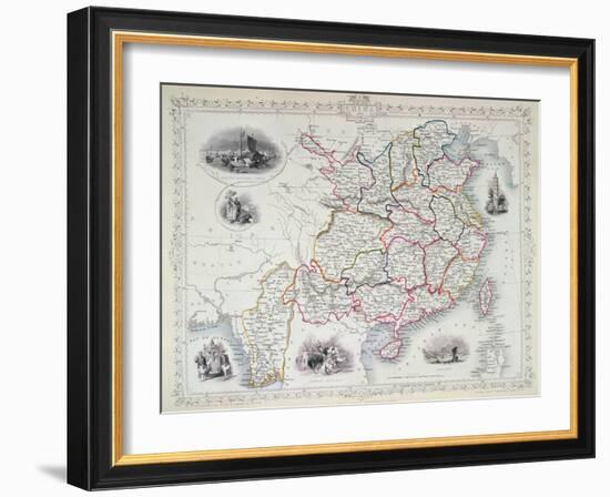 Map of China and Birmah, 1851-John Rapkin-Framed Giclee Print