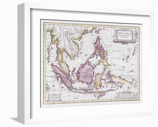 Map of China and Indonesia, C.1710-Schenk and Valk-Framed Premium Giclee Print