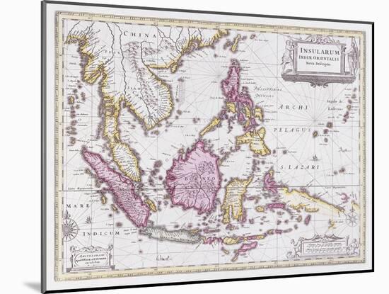 Map of China and Indonesia, C.1710-Schenk and Valk-Mounted Giclee Print