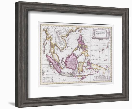 Map of China and Indonesia, C.1710-Schenk and Valk-Framed Giclee Print