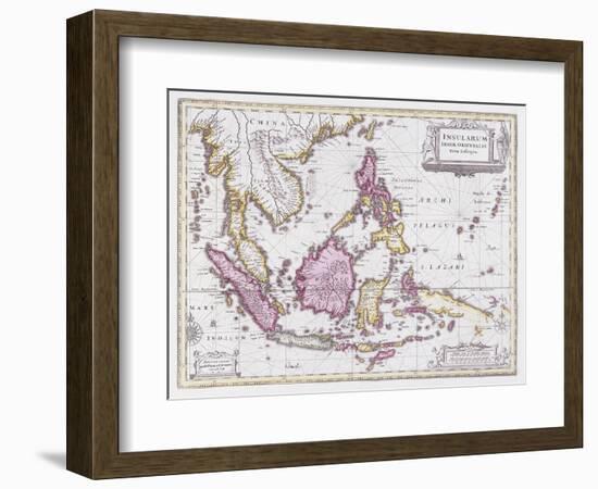 Map of China and Indonesia, C.1710-Schenk and Valk-Framed Giclee Print