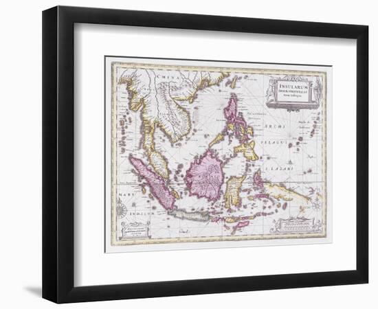 Map of China and Indonesia, C.1710-Schenk and Valk-Framed Giclee Print