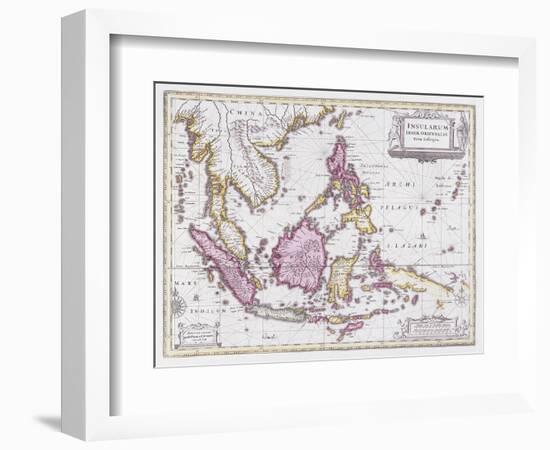 Map of China and Indonesia, C.1710-Schenk and Valk-Framed Giclee Print