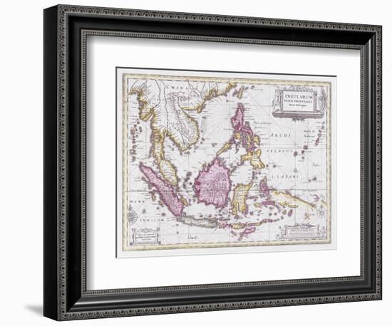 Map of China and Indonesia, C.1710-Schenk and Valk-Framed Giclee Print